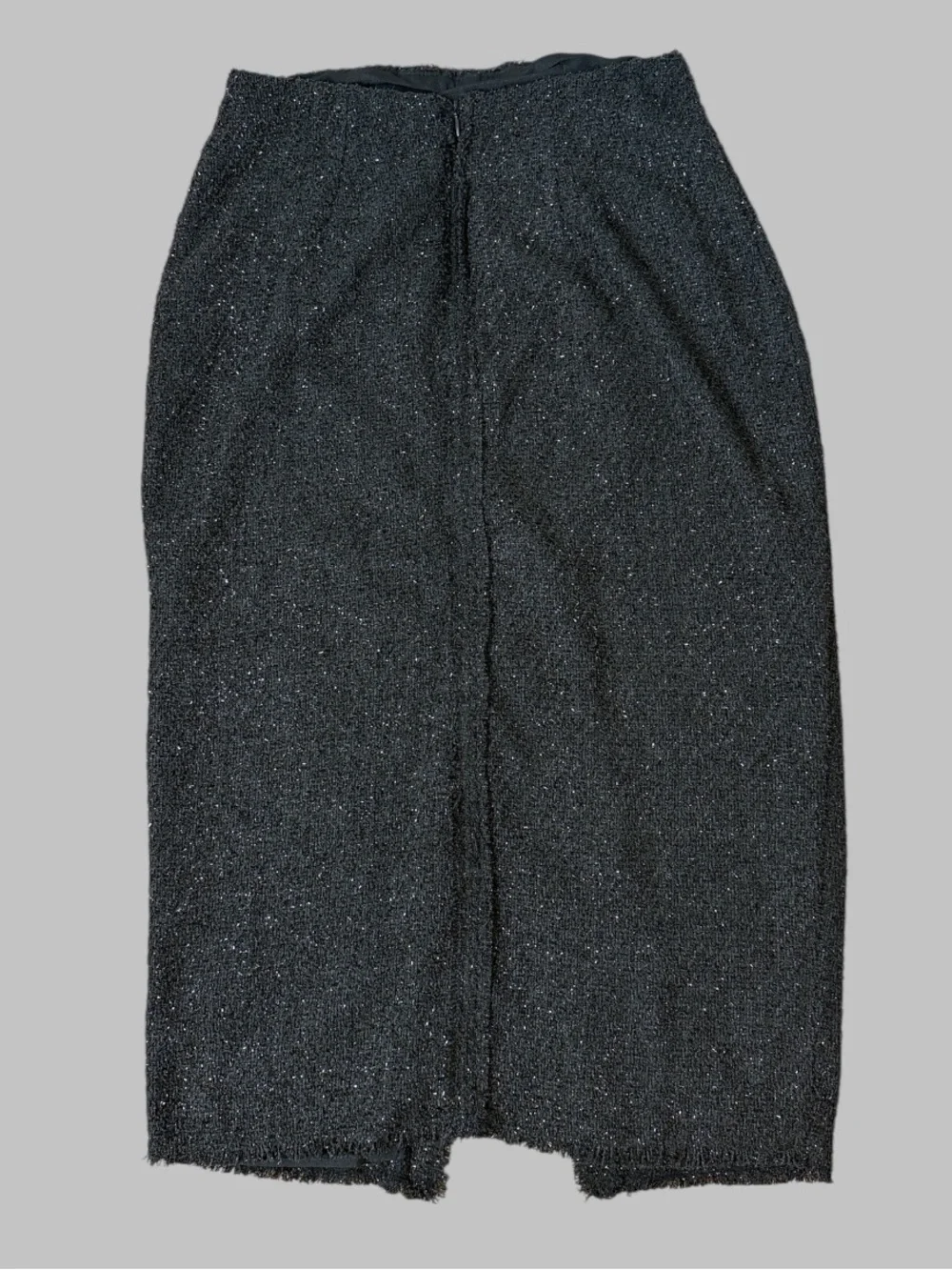 Tuckernuck Pomander Place Black Metallic Tweed Midi Skirt - Picture 5 of 9